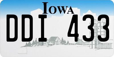 IA license plate DDI433