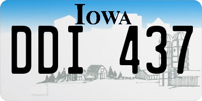 IA license plate DDI437