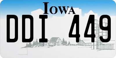 IA license plate DDI449