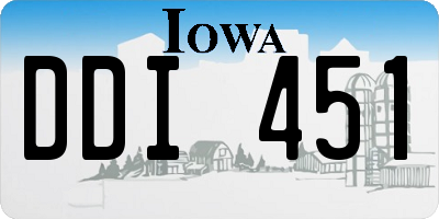 IA license plate DDI451