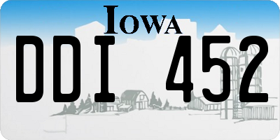 IA license plate DDI452