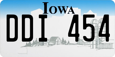IA license plate DDI454