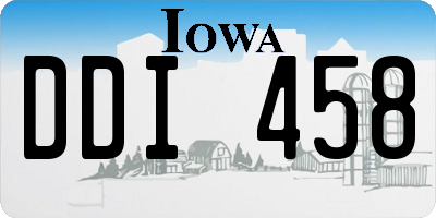IA license plate DDI458