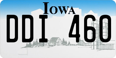IA license plate DDI460