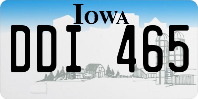 IA license plate DDI465