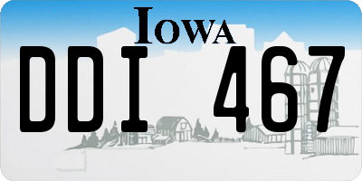 IA license plate DDI467
