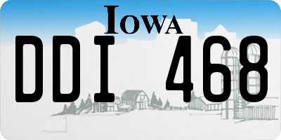IA license plate DDI468