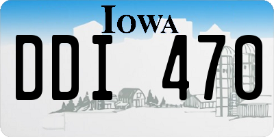 IA license plate DDI470