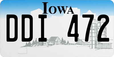 IA license plate DDI472
