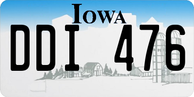 IA license plate DDI476