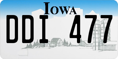 IA license plate DDI477