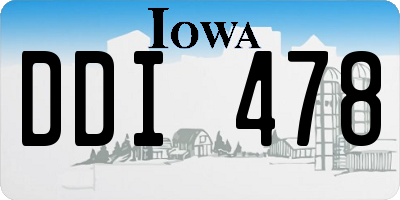 IA license plate DDI478
