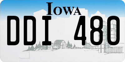 IA license plate DDI480