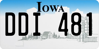 IA license plate DDI481