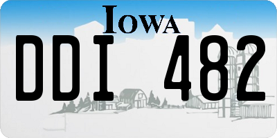 IA license plate DDI482