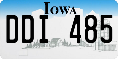 IA license plate DDI485
