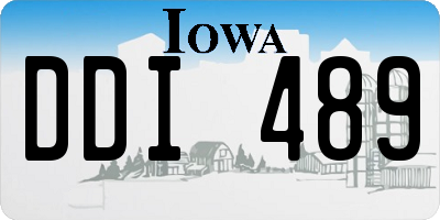 IA license plate DDI489