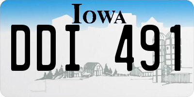 IA license plate DDI491