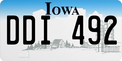 IA license plate DDI492