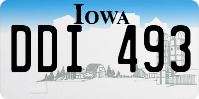 IA license plate DDI493