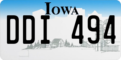 IA license plate DDI494