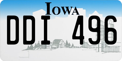 IA license plate DDI496