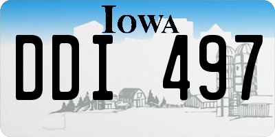 IA license plate DDI497