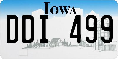 IA license plate DDI499