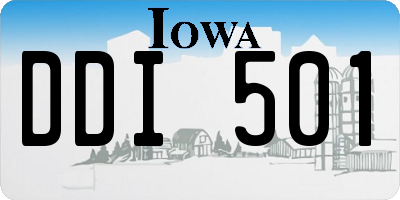 IA license plate DDI501