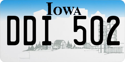 IA license plate DDI502
