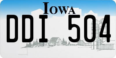 IA license plate DDI504
