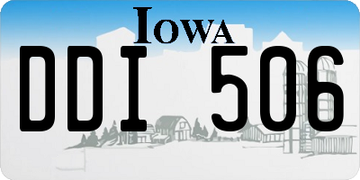 IA license plate DDI506