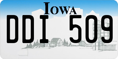 IA license plate DDI509