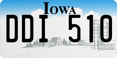 IA license plate DDI510