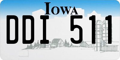 IA license plate DDI511