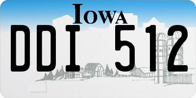IA license plate DDI512