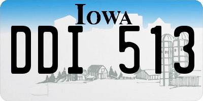 IA license plate DDI513