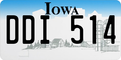 IA license plate DDI514