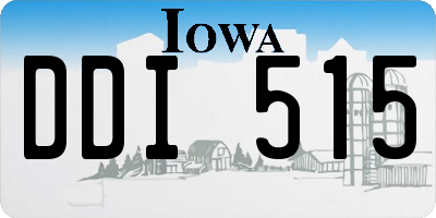 IA license plate DDI515