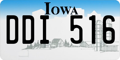 IA license plate DDI516