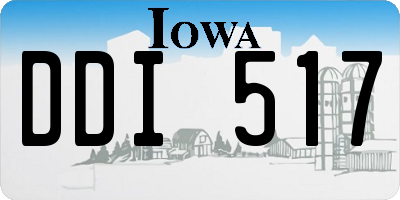 IA license plate DDI517