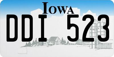 IA license plate DDI523