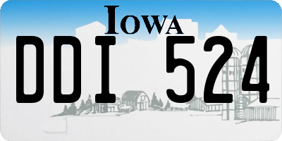 IA license plate DDI524