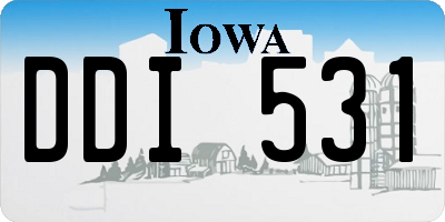 IA license plate DDI531