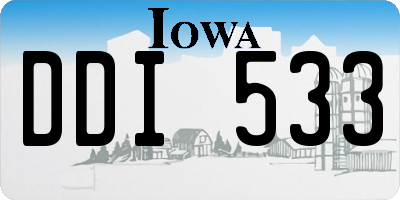 IA license plate DDI533
