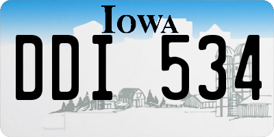 IA license plate DDI534