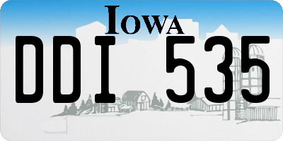 IA license plate DDI535