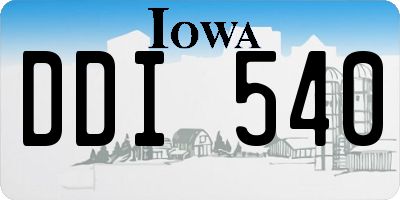 IA license plate DDI540