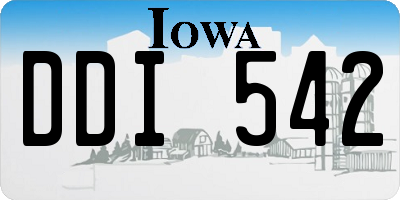 IA license plate DDI542