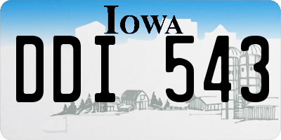 IA license plate DDI543